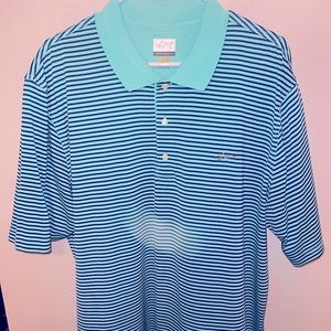 Teal and Blue Greg Norman Golf Shirt - XL